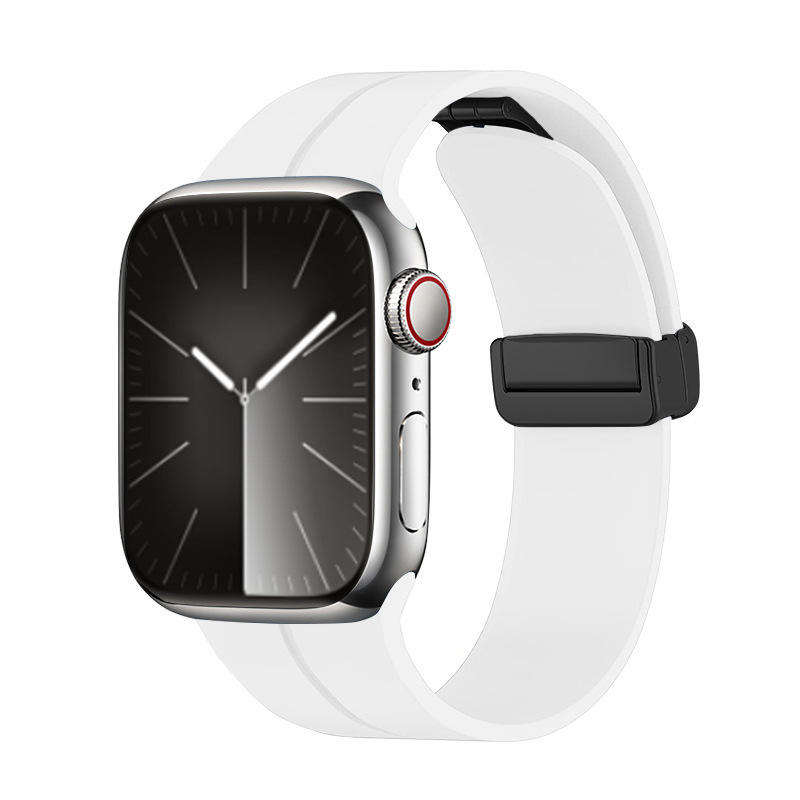 Curea Silicon pentru Apple Watch SE3/SE2/SE/11/10/9/8/7/6/5/4/3/2/1 display 42/44/45/46/49mm alba