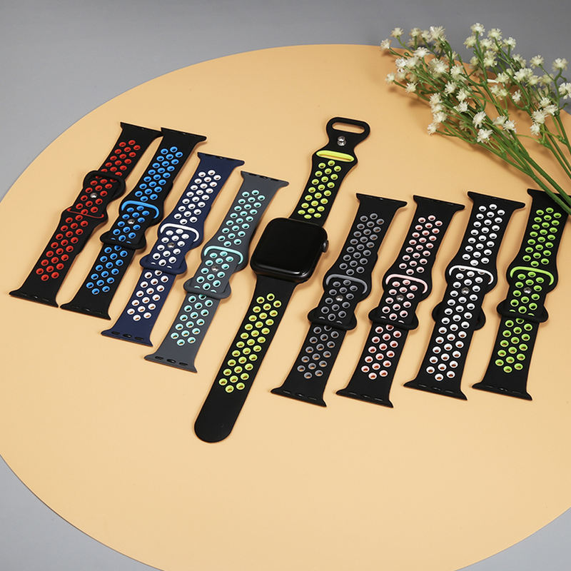 Curea Silicon Dual Color pentru Apple Watch SE3/SE2/SE/11/10/9/8/7/6/5/4/3/2/1 display 42/44/45/46/49mm gri/alb