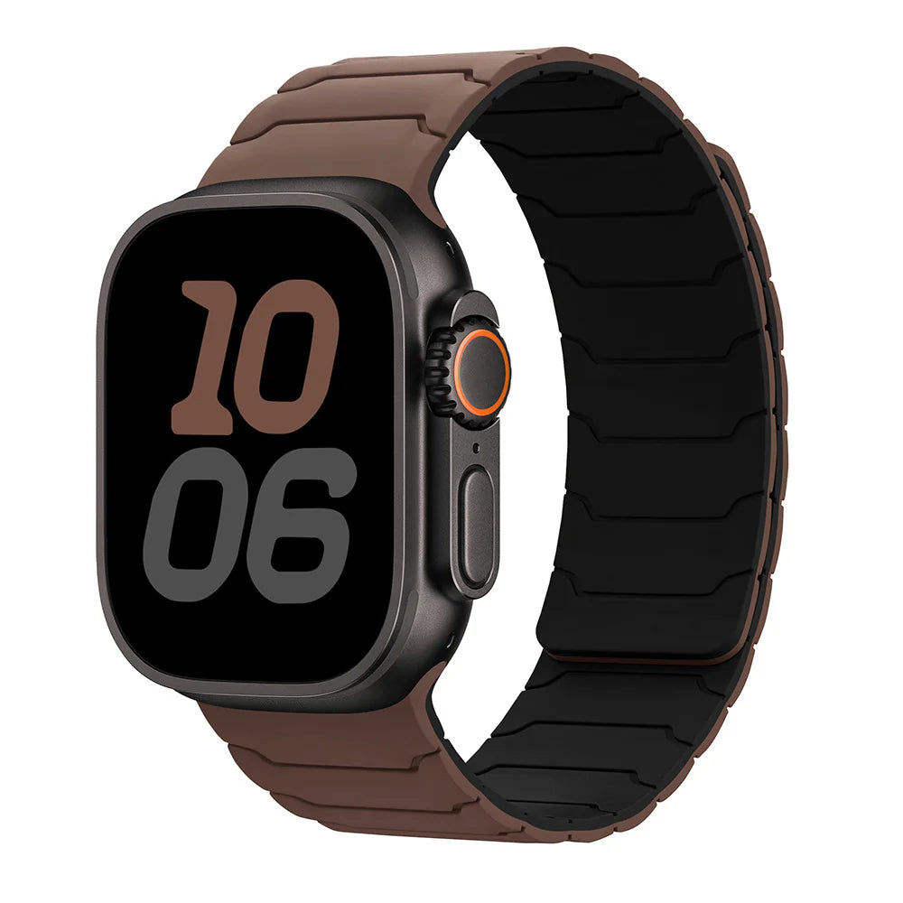 Curea Silicon Sport pentru Apple Watch SE3/SE2/SE/11/10/9/8/7/6/5/4/3/2/1 display 42/44/45/46/49mm maro