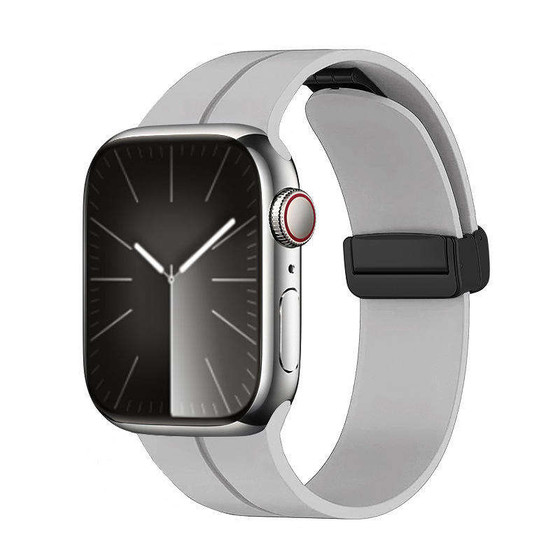 Curea Silicon pentru Apple Watch SE3/SE2/SE/11/10/9/8/7/6/5/4/3/2/1 display 42/44/45/46/49mm gri