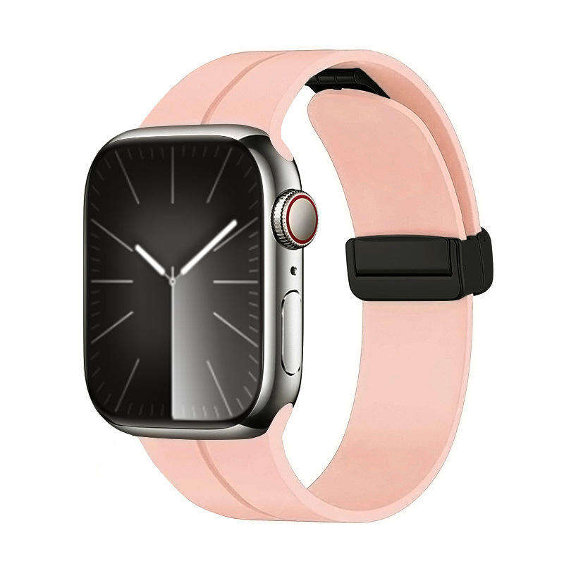 Curea Silicon pentru Apple Watch SE3/SE2/SE/11/10/9/8/7/6/5/4/3/2/1 display 42/44/45/46/49mm roz